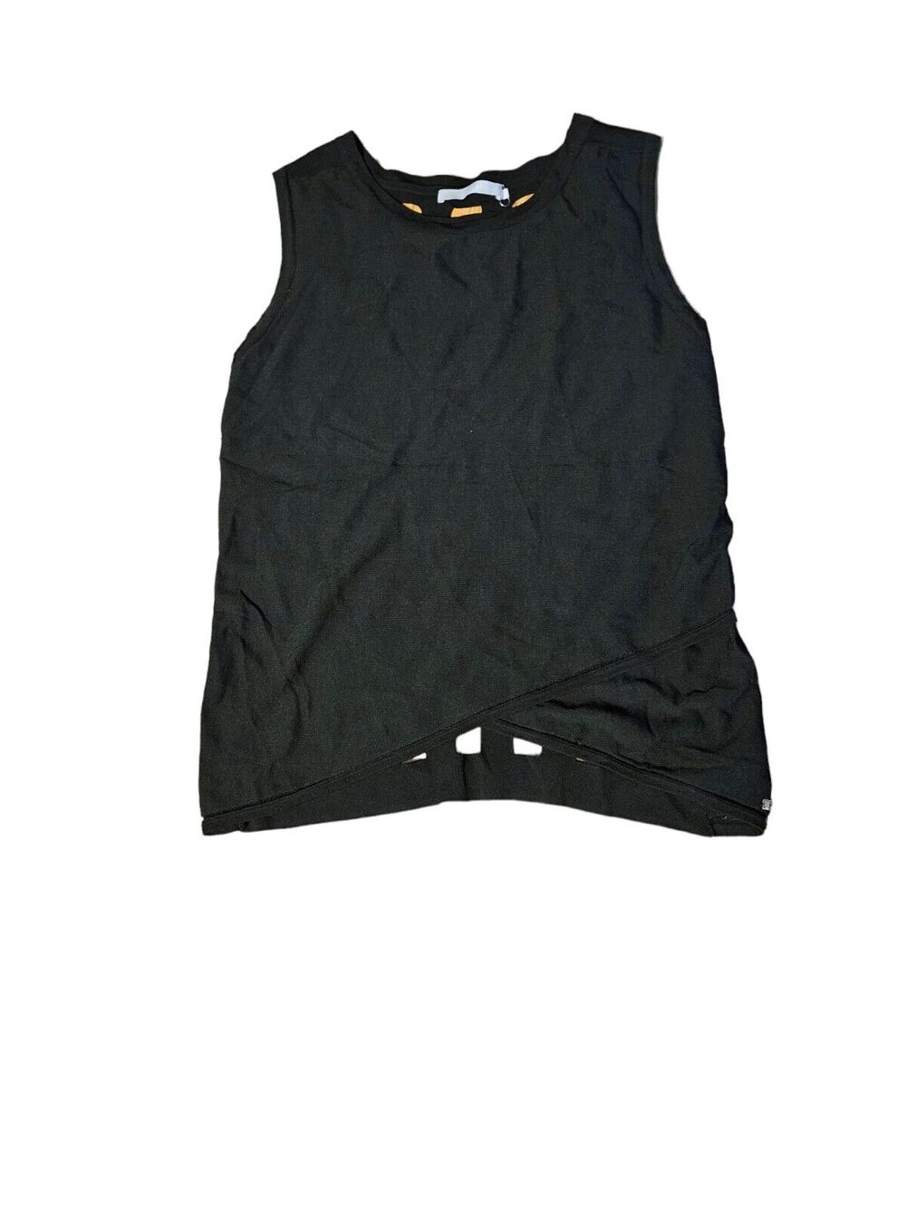 One Grey Day Large Sleeveless Black Shirt